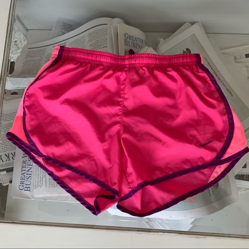 Kids Pink and Purple Nike Dri-fit shorts